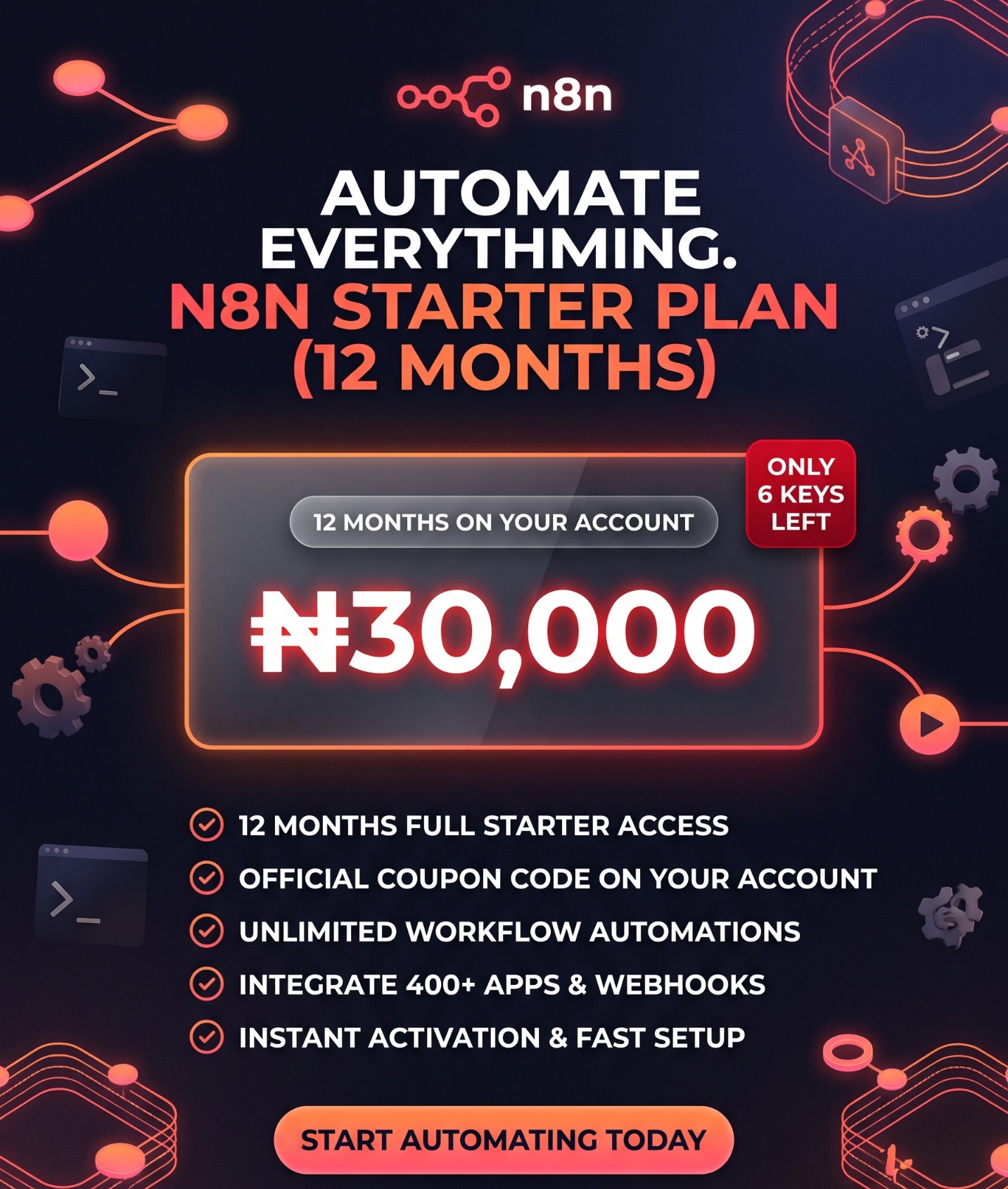 n8n Starter offer banner